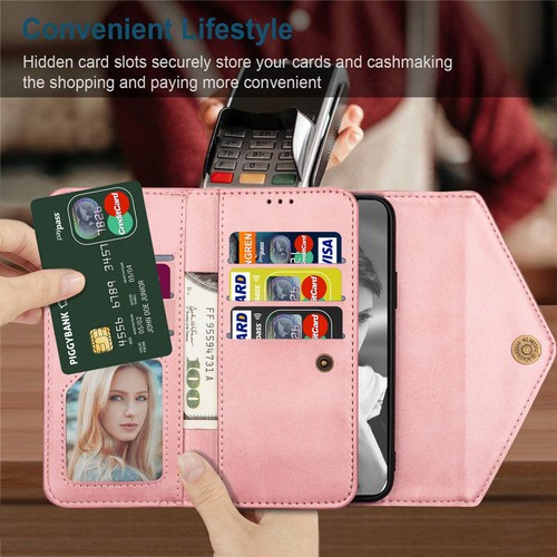 Crossbody Card Wallet Phone Case For iPhone 16 15 14 13 12 11 Pro Max 8 7 SE XR - Picture 2 of 18
