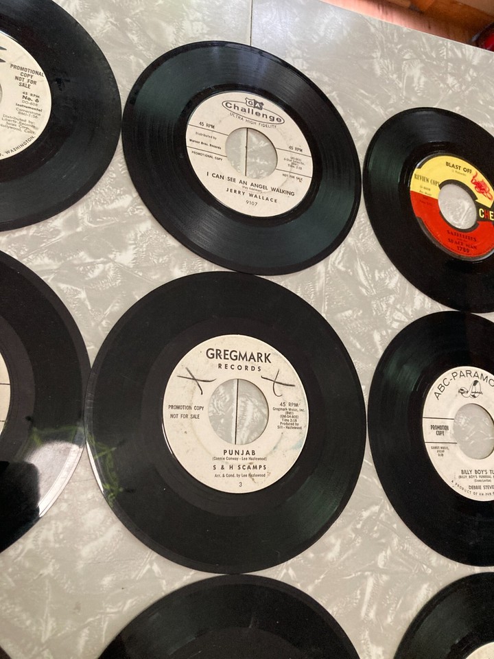 45 RPM Record Lot All DJ Promo Review Copies Radio Station Copy Not For