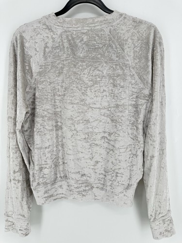 Lululemon Warm Down Crew Sweatshirt Crushed Velvet Chrome Womens 8? EUC - 第 2/7 張圖片