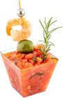 4 Ounce Mini Kova Cups, 20 Square Small Appetizer Cups - Durable, Disposable, Cl
