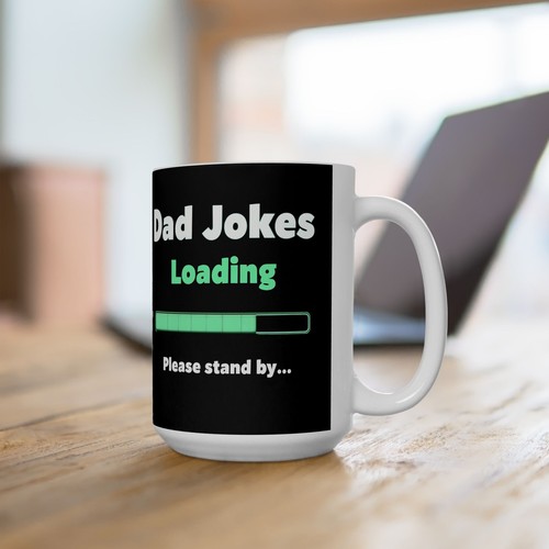 Dad Jokes Loading Ceramic Mug | Funny Gift for Dads | Coffee Cup Father's Day - Picture 8 of 8