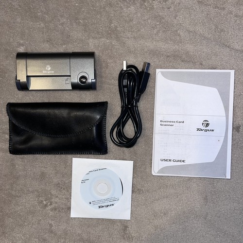 Targus AWU04EU Business Card Scanner with USB, Case, Software & Manual *exc cond