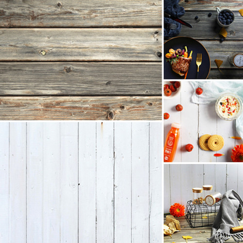 Double Sides Wood-Pattern Photography Backdrop Background Paper For Food Baking - Picture 14 of 30