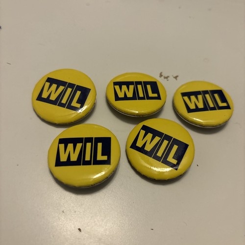 5-Vintage WIL 92 FM Radio Station Advertising Logo Metal Round Buttons/Pinbacks - 第 2/4 張圖片