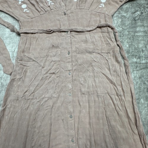 FreePeople Kleid Damen Medium Rosa Blumen Maxi Bohemian Cottagecore Taschen - Bild 12 von 15