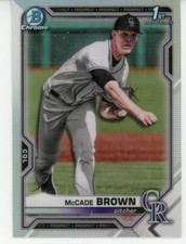  2021 Bowman Draft 1ST CHROME MCCADE BROWN REFRACTOR ROCKIES