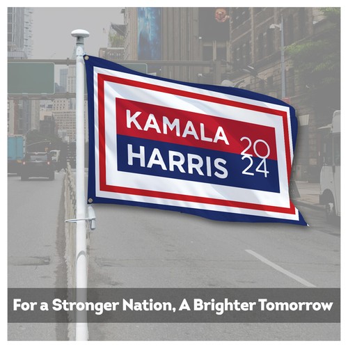 AGAS Kamala Harris 2024 Flagge - rot & blau rechteckig, verschiedene Größen - US-Wahl - Bild 21 von 37