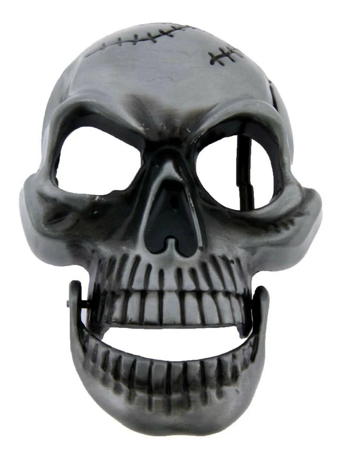 Nuevo Hombres Mujeres Halloween Fiesta Disfraz Calavera Pirata Esqueleto Xbones Cinturón Hebillas Foto 3 de 4