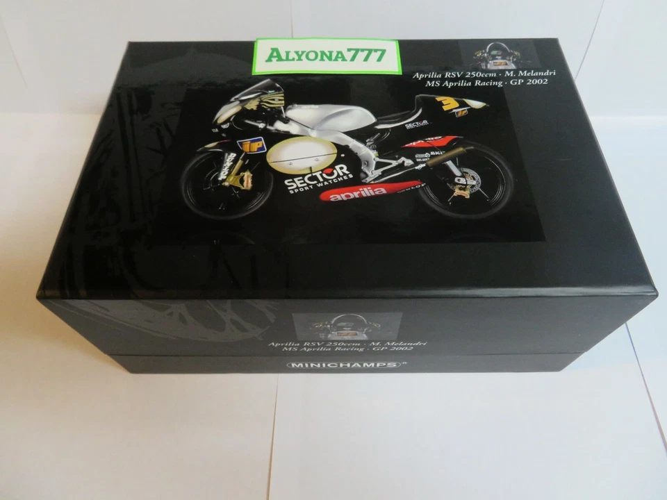 MINICHAMPS 1/12 APRILIA RSV 250 Marco Melandri 2002 MotoGP Moto Bike Model *Rare - Image 2 of 4