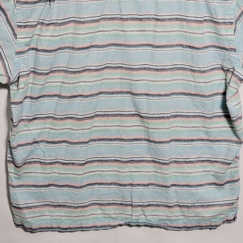 Orvis Shirt Mens Size XL Blue Southwestern Button Casual Striped Pocketed Aztec - Picture 6 of 9