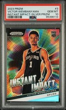 2023-24 Panini Prizm Victor Wembanyama #3 Instant Impact Silver Rookie RC PSA 10