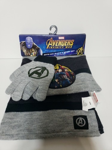 Boys Avengers Infinity War Hat,glove,glove, set One Size Fits Most,,Marvel - Picture 1 of 7