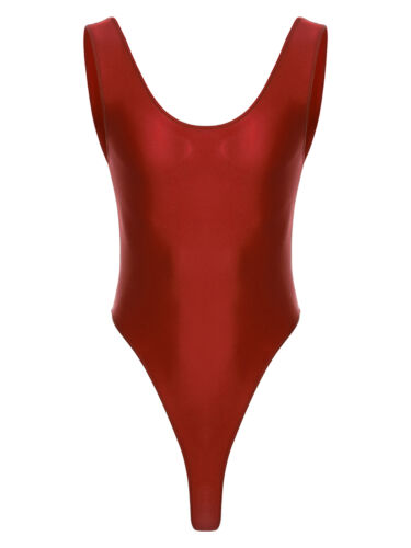 Herren Glänzend Einteiler Body Stretch Stringbody Unterhemd Overall Unterwäsche - Bild 53 von 112
