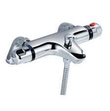 DUAL SQUARE HEAD BATH SHOWER MIXER THERMOSTATIC VALVE TAP 3 WAY RAIL HOSE