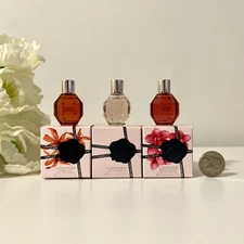 3 Viktor & Rolf Flowerbomb Collection Set Mini Splash Travel Size 0.24oz/7ml New