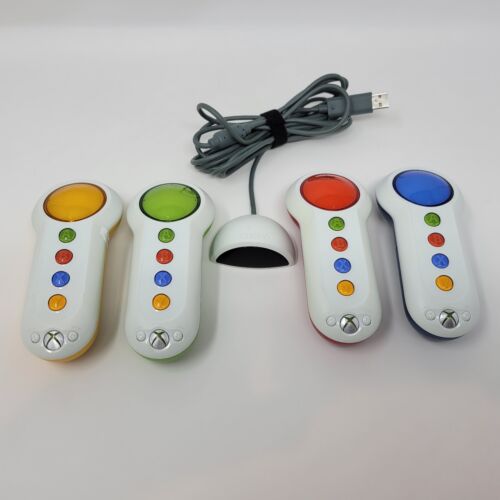 Scene It Wireless Buzzer Lot Set 4 Big Button Pad & IR Receiver Xbox 360 OEM - Afbeelding 1 van 7