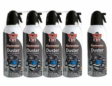 Compressed Gas Duster, 10 oz Cans - 5 Packs