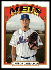 2021 Topps Heritage Carlos Carrasco #717 Short Print New York Mets SP