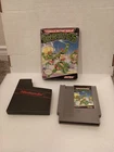 Teenage Mutant Ninja Turtles (Nintendo NES, 1989) game and box with dust sleeve