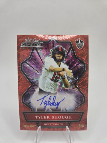 2021 Wild card Alumination holo-lux Red /8 Tyler Shough Auto (Read)