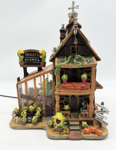 Lemax Spooky Town Grisley's Greenhouse Complete 2010 Retired Works Repaired READ - Picture 4 of 18