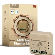 MOES Mini Smart Dimmer Module Switch, 2.4GHz, 2 Gang, Wifi