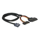 SSD PCIE Oculink SFF-8611 4I 90 degrés à U.2 SAS SFF 8639 NVMe +15P 6683