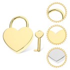 2 Sets Compact Heart Shaped Padlocks With Keys For Jewelry Box Luggage Security