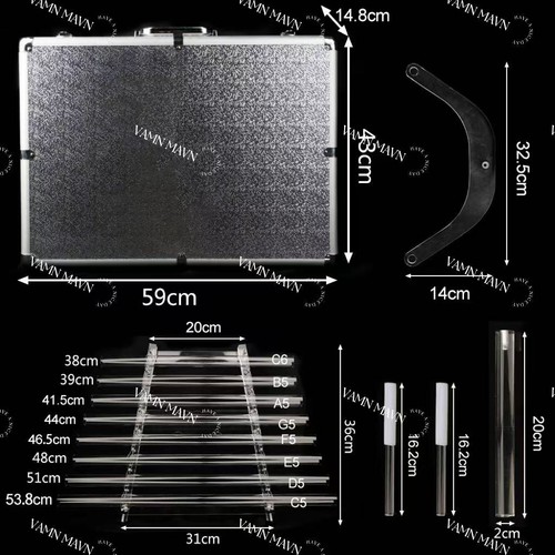 432Hz Hand Stand Quartz Crystal Singing Harp +crystal mallet +Aluminum alloy box - Picture 7 of 7