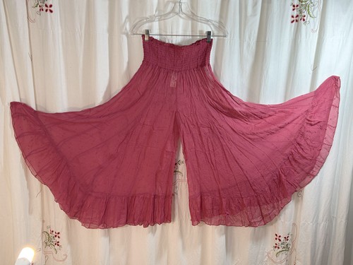 Intimate Free People Pettirock transparent Schlitz Slip Himbeere Viskose Rüschen S/M - Bild 4 von 6