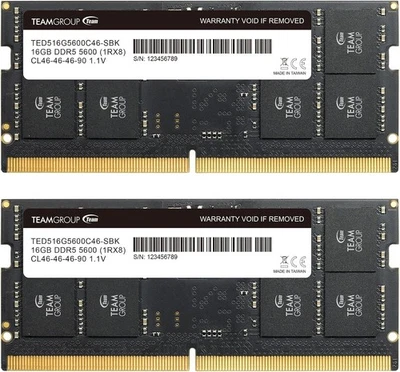 TEAMGROUP Elite SODIMM DDR5 32GB (2x16GB) Kit (2x16GB), Dual Channel - Image 1 of 2