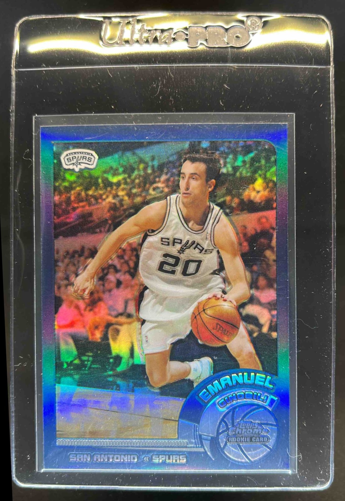 2002-03 Topps Chrome Emanuel Ginobili Refractor Rookie RC #124 Spurs