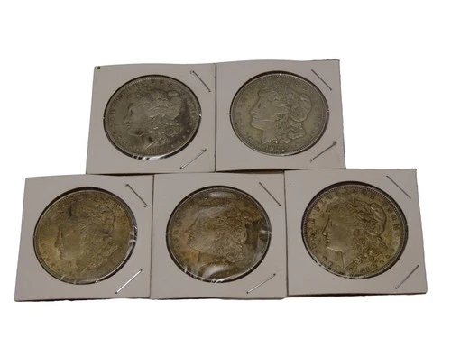 Morgan Silver Dollar Collection 5 Coins 1884 1889 1891 1921 Circulated Lot