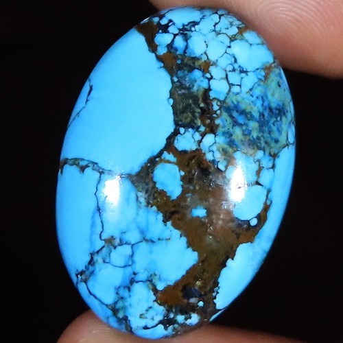 Tibetische Türkis Oval Cabochonschliff Edelstein 36.70 Cts 21x30x6 MM TG-38