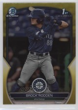 2023 Bowman Draft Chrome Yellow Refractor 44/75 Brock Rodden #BDC-171 0y2q