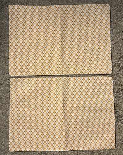 Set Of 2 Vtg Multi Floral Decorative Rectangle Reversible Table Placemats 19x13” - Picture 3 of 4