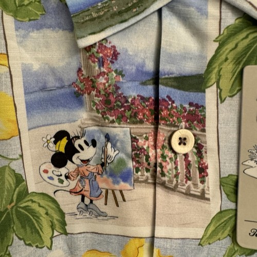 Tommy Bahama Disney Postcard To Paradise Mickey Mouse Camp Shirt Size L - NEW - Picture 4 of 15