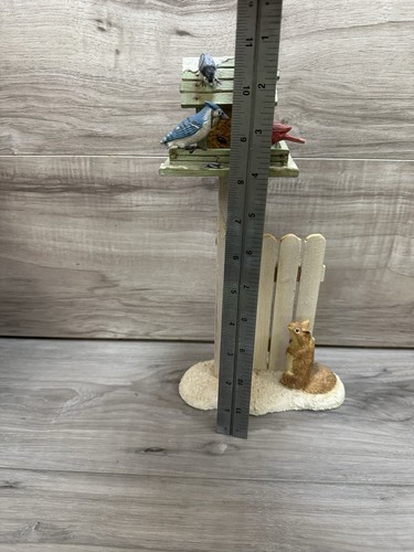 Vintage Marjolein Bastin Bird House Feeder W Squirrel Resin Window Display READ - Picture 2 of 9