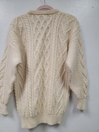 Suéter de Lana Hombre Vintage "La COLECCIÓN IRLANDESA", TALLA "L" COLOR CREMA - Imagen 2 de 6