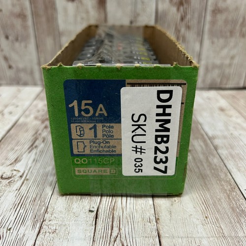 BOX OF 10 SQUARE D QO115CP QO115 15A 1P BREAKER NEW - Picture 2 of 2