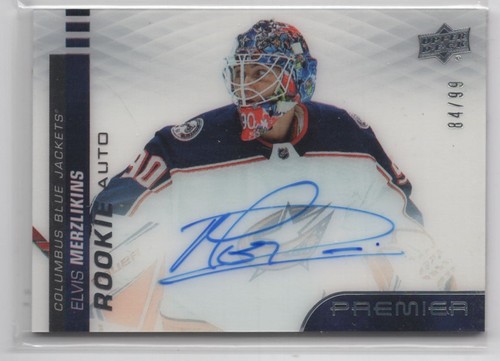 2019-20 Upper Deck Premier Acetate Rookies Horizontal Elvis Merzlikins Auto
