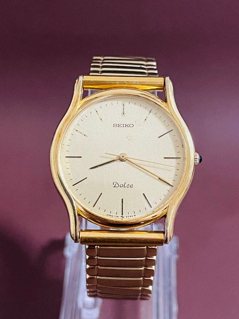 Men's Used Metal Band Dolce Gold 7741-6030 32mm Seiko Watch - VintageWatches.PK Men's Used Metal Band Dolce Gold 7741-6030 32mm Seiko Watch - vintagewatches.pk