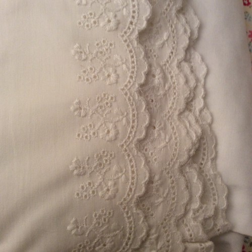 Ralph Lauren Bromley Lace White Queen Bed Skirt/Ruffle EPOC - Bild 9 von 15