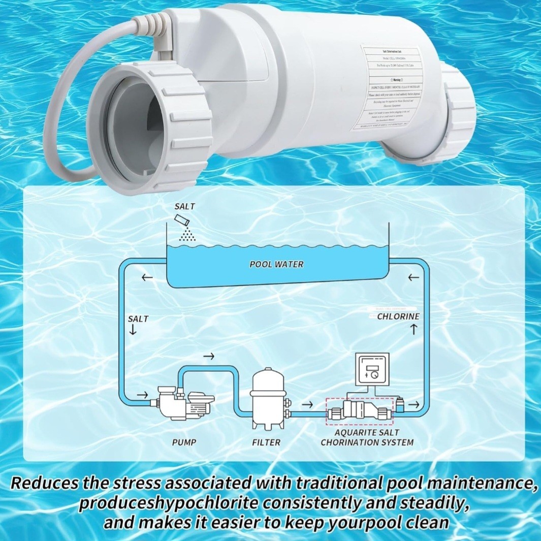 T-Cell-15 Salt Chlorinator Replacement,High-Performance 40,000 Gallon Cell