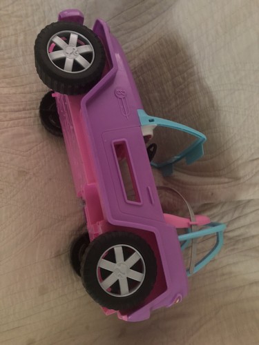 Barbie 2003 Cabrio Jeep Wrangler Auto rosa Sicherheitsgurte Überrollbügel Mattel - Bild 3 von 6