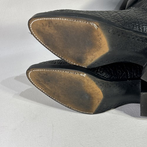 Vintage Bronco All Made in USA WM1950 Black Cowboy Boots Men's Size 10 EE - Picture 12 of 13