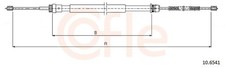 COFLE Bremsseil Seilzug Feststellbremse 10.6541 für RENAULT TWINGO 1 2 C063 C064