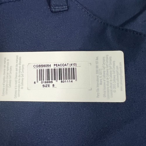 Callaway Women's Crop Golf Pants Size 8 Navy Blue Peacoat Opti Shield UPF 50 - Picture 5 of 9