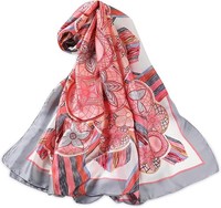Silk Scarf Women Shawl Yellow Scarf Stain Neckerchief Head Wrap Thin Scarf