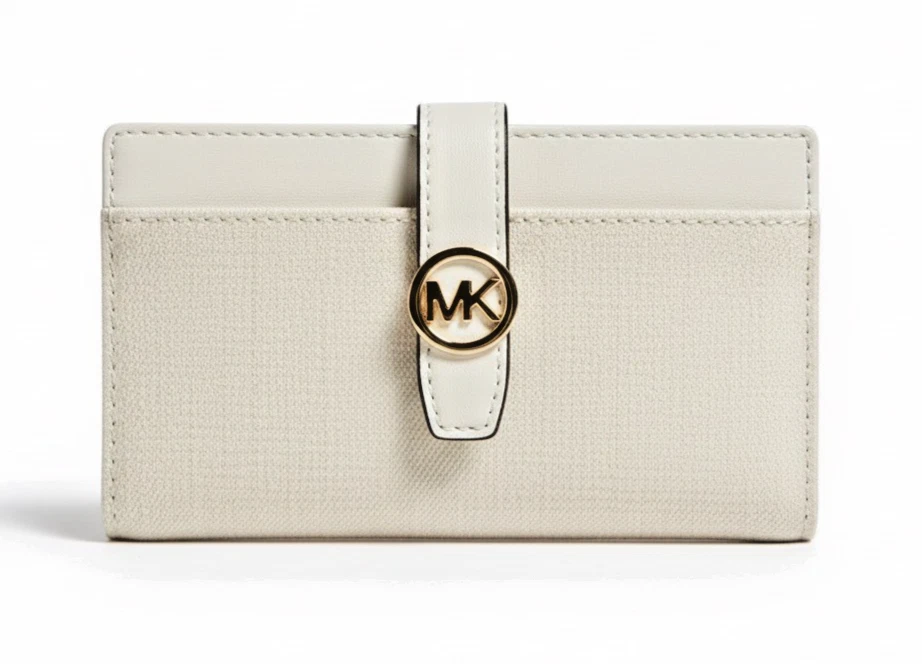 Michael Kors Greenwich Geldbörse Creme Pale Damen Portemonnaie Neu - Bild 2 von 4